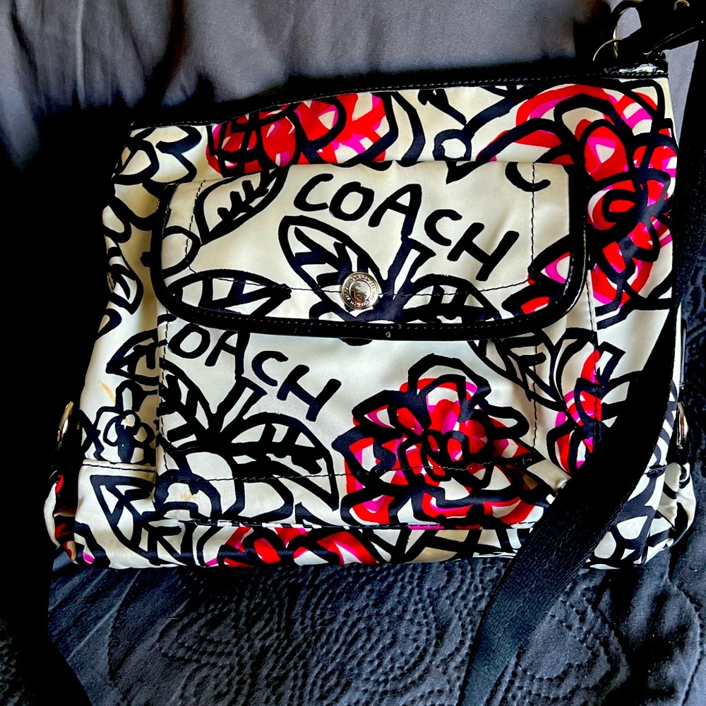 Coach floral purse